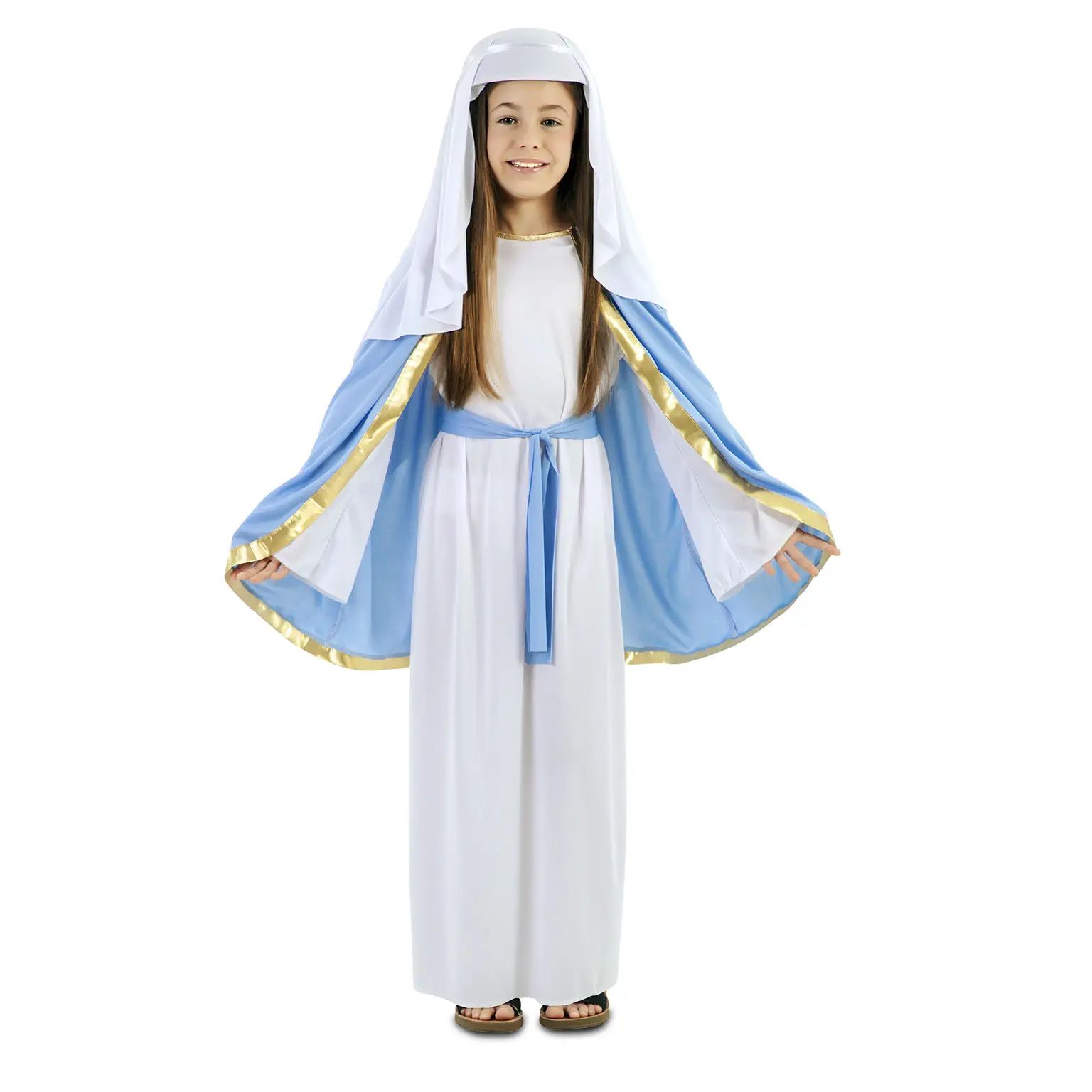 Decir pecho Malabares ᐈ Disfraz de Virgen Maria Infantil ⭐ NOVEDAD 2023 ⭐ Disfraces el Carnaval